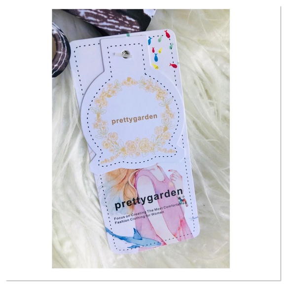 Pretty Garden Leopard Print Bikini Swimsuit Set Cheeky Bottoms Size Medium - Picture 8 of 9